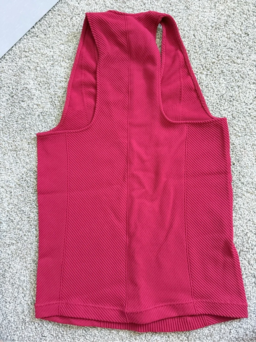 Free People Women’s Deep V Ribbed Tank Top - Red
